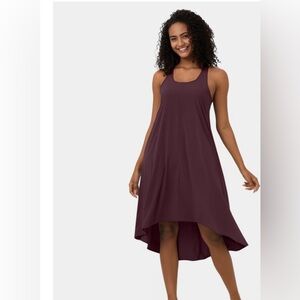Halara Breezeful Racerback Side Pocket High Low Flowy Midi Casual Dress